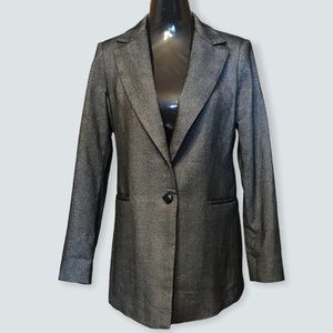 Mango Minicheck Suit Blazer Women size 6 New